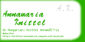 annamaria knittel business card
